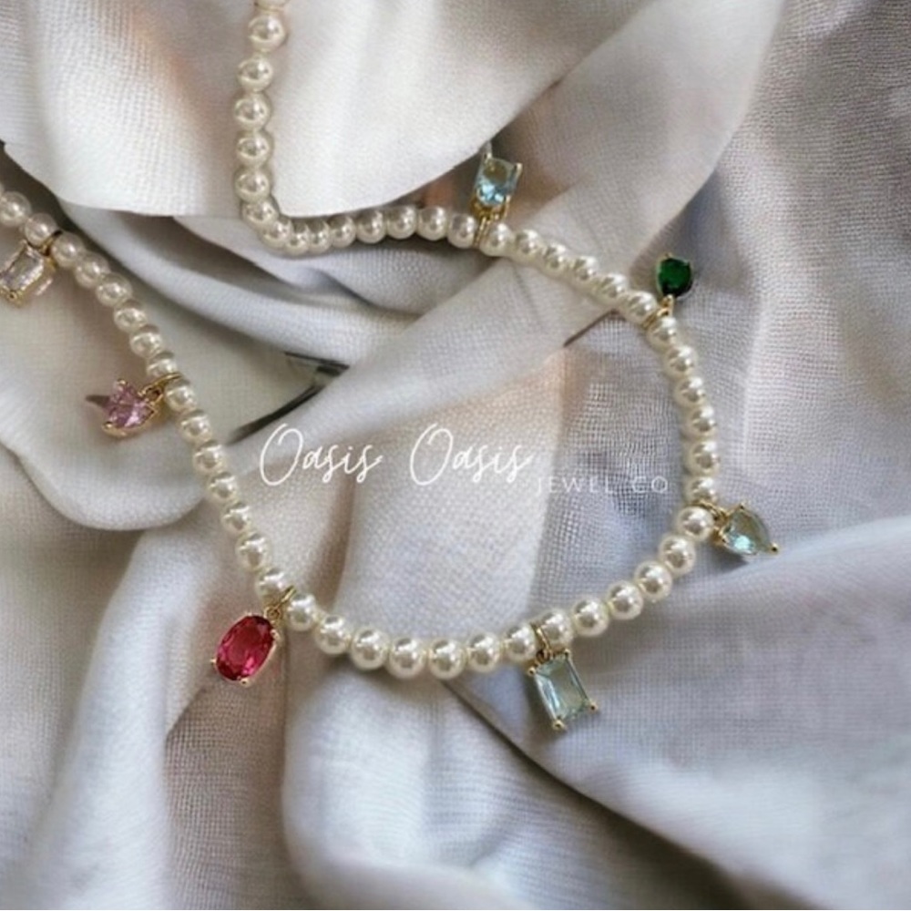 Pearl 18k Gold Plated Timeless Pearl Stackable Nano Gem Pearl Necklace